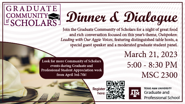 Flyer for Dinner & Dialogue